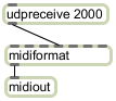 Screenshot des Max/MSP MIDI Clock Clients